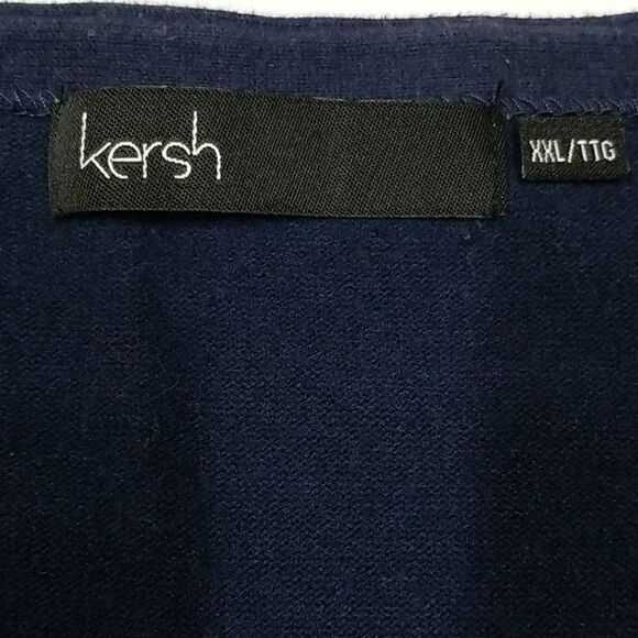 Kersh Sweater Women's XXL Front Full Button Up Long Sleeve Cardigan Green Blue - Picture 3 of 7